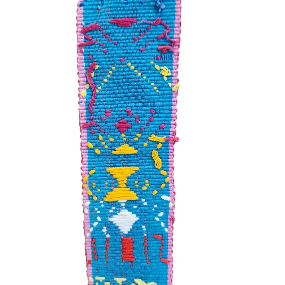 Vintage Central American Handmade Multicolor Belt/Guitar Strap. - Picture 4 of 12